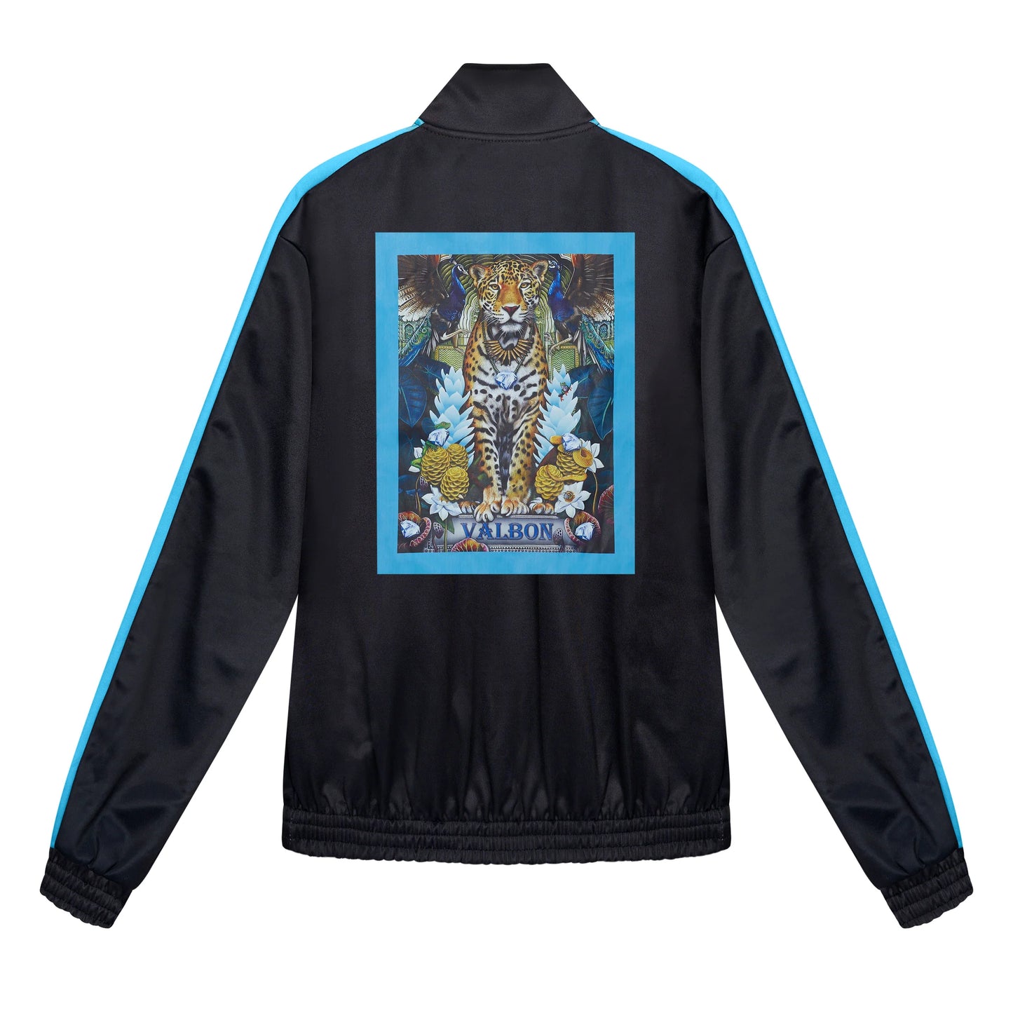 Classic Rubber Stamp Leopard Print Jacket | Blue & Black