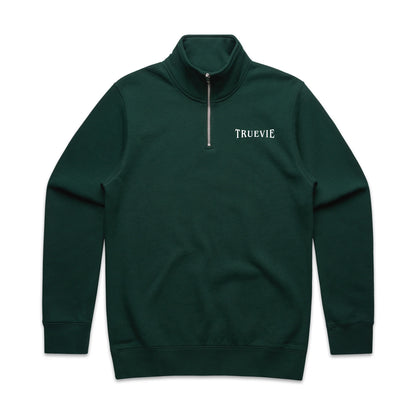 Pine Green Half Zip Up Drip Set Jumper